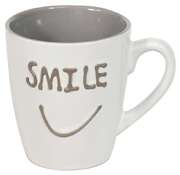 Tasse M "smile" - weiß/grau Tasse M "smile" - weiß/grau