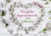 Postkarten: Herzliche Segenswünsche zum Geburtstag, 12 Stück Postkarten: Herzliche Segenswünsche zum Geburtstag, 12 Stück