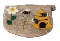 Filztasche Bienenkorb mit Blume