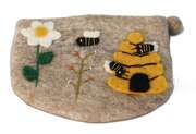 Filztasche Bienenkorb mit Blume Filztasche Bienenkorb mit Blume