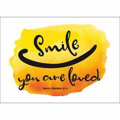 Fensterbild-Postkarten: Smile, you are loved, 4 Stück