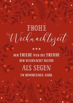 Faltkarte "Frohe Weihnachtszeit" Faltkarte "Frohe Weihnachtszeit"