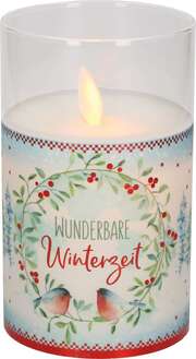 LED-Glaswindlicht "Wunderbare Winterzeit" LED-Glaswindlicht "Wunderbare Winterzeit"