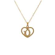 Halskette mit Anhänger Herz "GOD" - goldfarben Halskette mit Anhänger Herz "GOD" - goldfarben