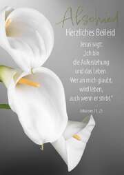 Faltkarte "Abschied - Herzliches Beileid" Faltkarte "Abschied - Herzliches Beileid"