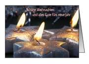 Faltkarten Weihnachtskerzen, 5 Stück Faltkarten Weihnachtskerzen, 5 Stück
