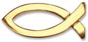 Metall-Anstecker "Fisch" - goldfarben Metall-Anstecker "Fisch" - goldfarben