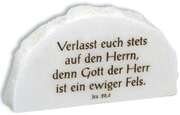 Marmorstein "Verlasst euch stets auf den Herrn" Marmorstein "Verlasst euch stets auf den Herrn"