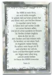 Glasdeko "Der Herr ist mein Hirte..." Glasdeko "Der Herr ist mein Hirte..."