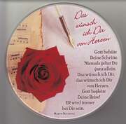 Blechuntersetzer "Das wünsche ich dir von Herzen" Blechuntersetzer "Das wünsche ich dir von Herzen"