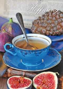 Postkarten: Hoffnung ist wie Zucker im Tee, 4 Stück