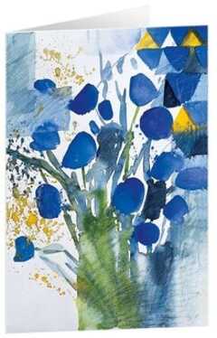 Kunstkarten "Blaue Blumen" 5 Stk.