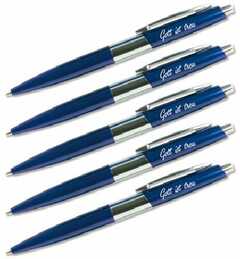 Kugelschreiber "Gott ist treu", blau - 5er Beutel